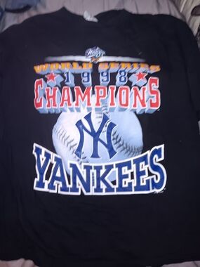 Caribbean Black Yankees 1998 Champions Graphic Tee Vintage Rare